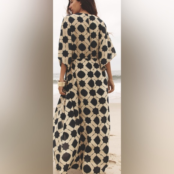 Zara Printed Caftan Maxi Dress – Sequin Detail – XS-S – NWT - Picture 5 of 15